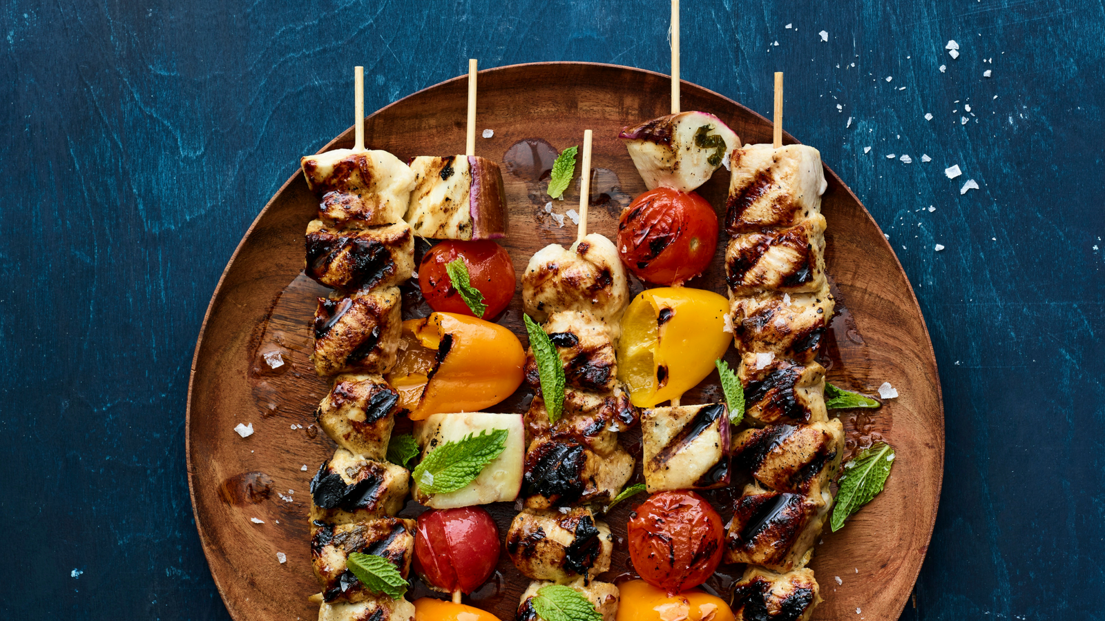 preserved lemon honey mustard chicken kebobs