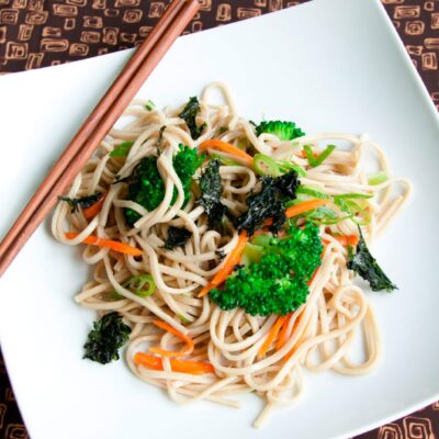 Presto Pasta with Nori Krinkles