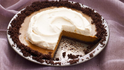 Pumpkin Pie with Caramel Whipped Cream