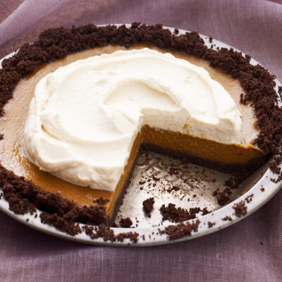 Pumpkin Pie with Caramel Whipped Cream