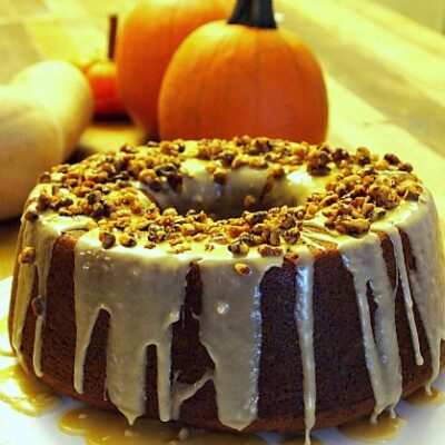 Pumpkin Pound Cake With Caramel Icing