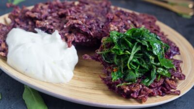 purple latkes