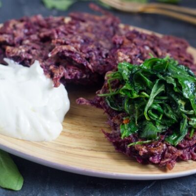 purple latkes