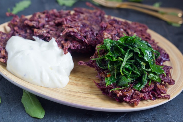 purple latkes