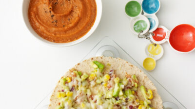 quesdilla and tomato bisque