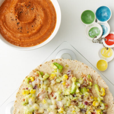 quesdilla and tomato bisque