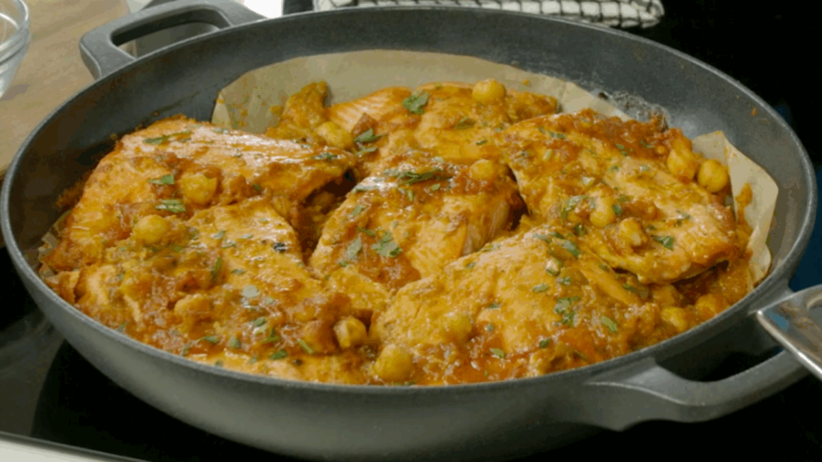 moroccan chraime salmon