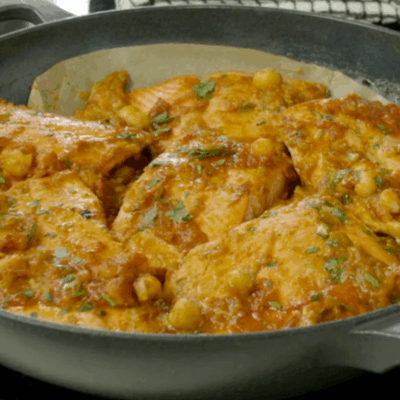 moroccan chraime salmon