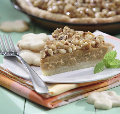 Quick Sweet Potato Pie with Honey Walnut Topping