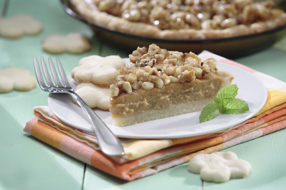 Quick Sweet Potato Pie with Honey Walnut Topping