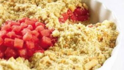 Quick Watermelon Shortbread Cookie Crumble