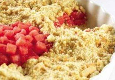 Quick Watermelon Shortbread Cookie Crumble