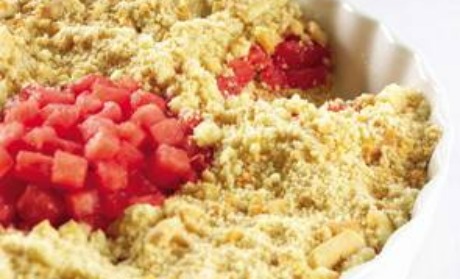 Quick Watermelon Shortbread Cookie Crumble