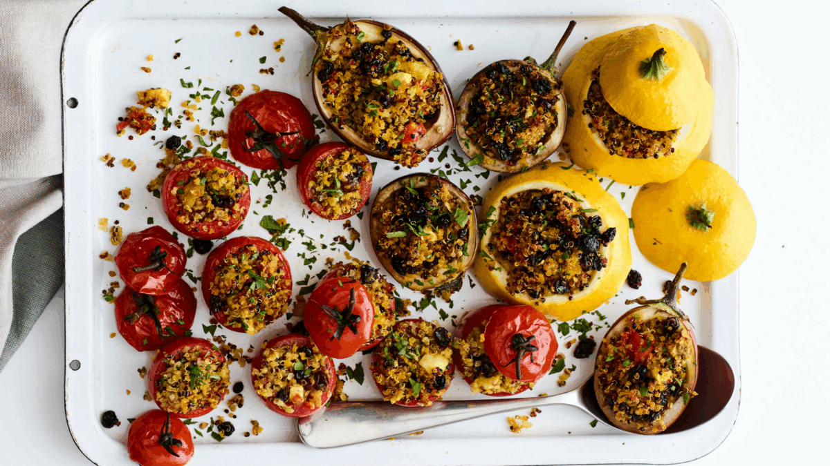Quinoa Stuffed Roasted Tomatoes
