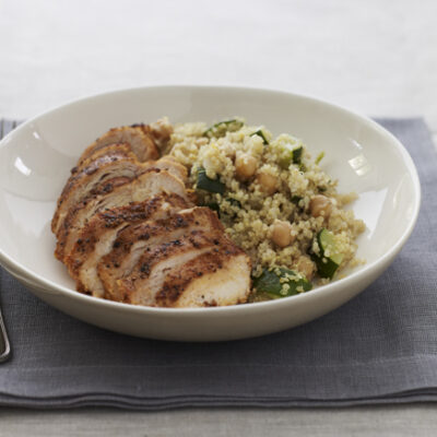 Quinoa with Zucchini and Spiced Skillet Chicken