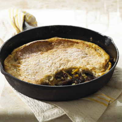 Raisin-Orange Puffed Oven Pancake