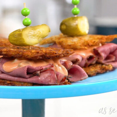 reuben-potato-pancake-sliders