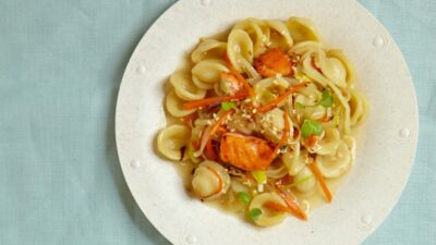 Risotto Style Pasta with Salmon