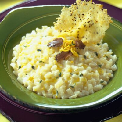 idaho potato risotto with black truffles