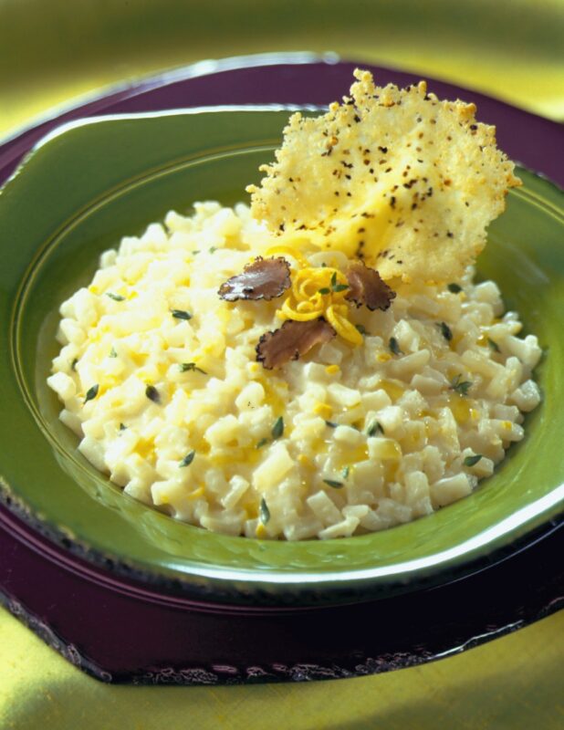 idaho potato risotto with black truffles