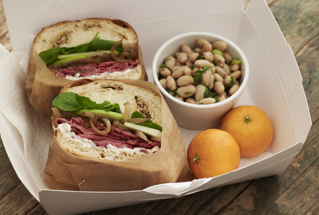 Roast Beef Sandwiches White Bean Salad