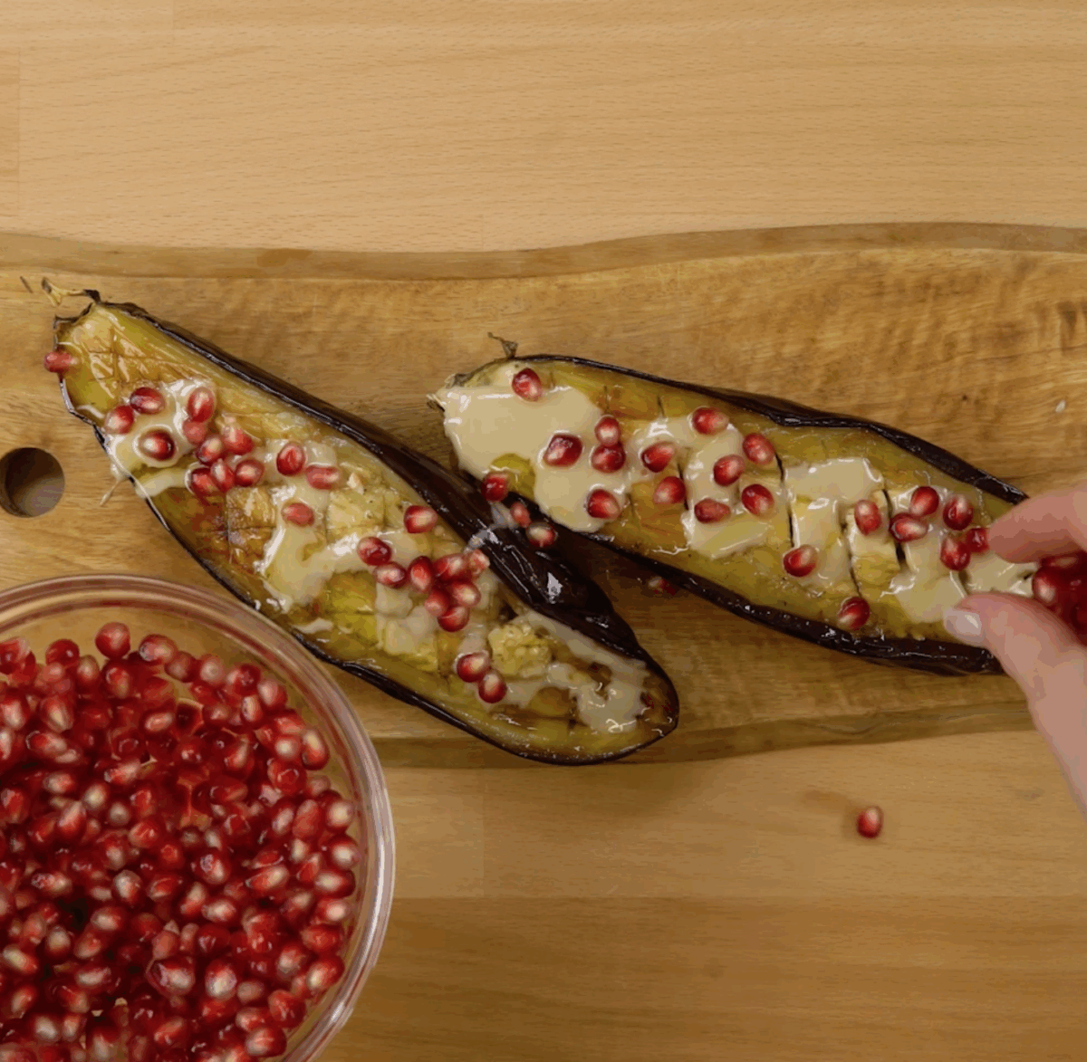 roast eggplant with tahini