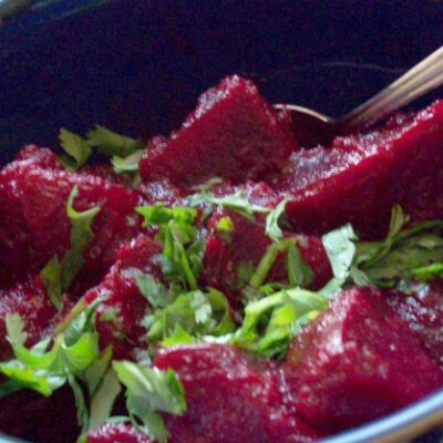 Roasted Beet Salad with Cumin and Cilantro