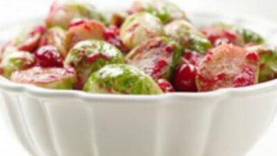 Roasted Brussels Sprouts with Cranberry Brown Butter
