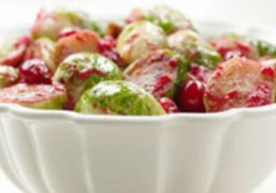 Roasted Brussels Sprouts with Cranberry Brown Butter