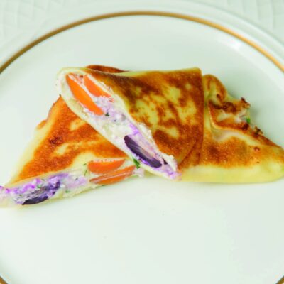 Roasted Carrot Crepes horizontal
