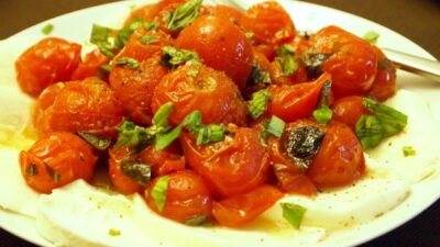 Roasted Cherry Tomato Caprese