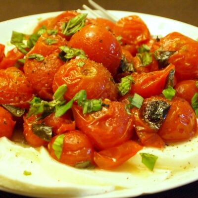 Roasted Cherry Tomato Caprese