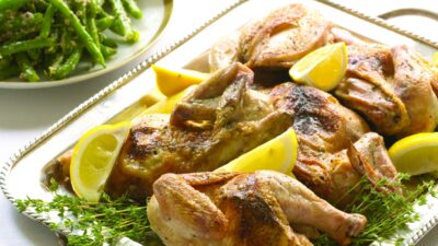 Roasted Cornish Game hens