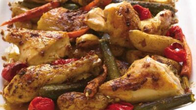 roasted-garlic-chicken-and-baby-vegetables