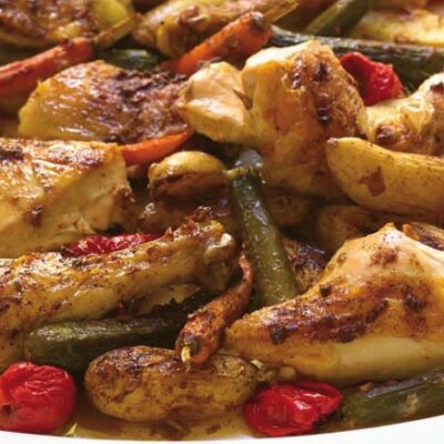 roasted-garlic-chicken-and-baby-vegetables