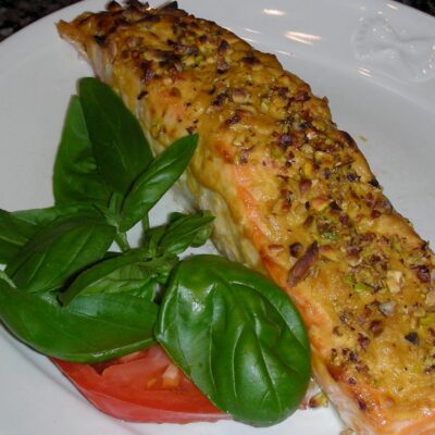 Roasted Pistachio-Crusted Salmon