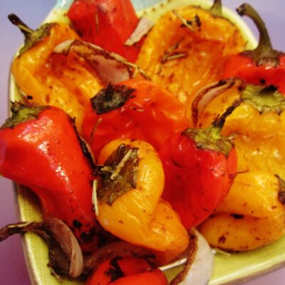 roasted red peppers