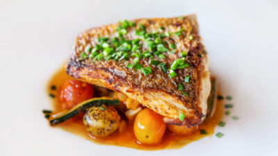 roasted snapper with citrus reduction