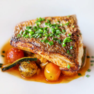 roasted snapper with citrus reduction