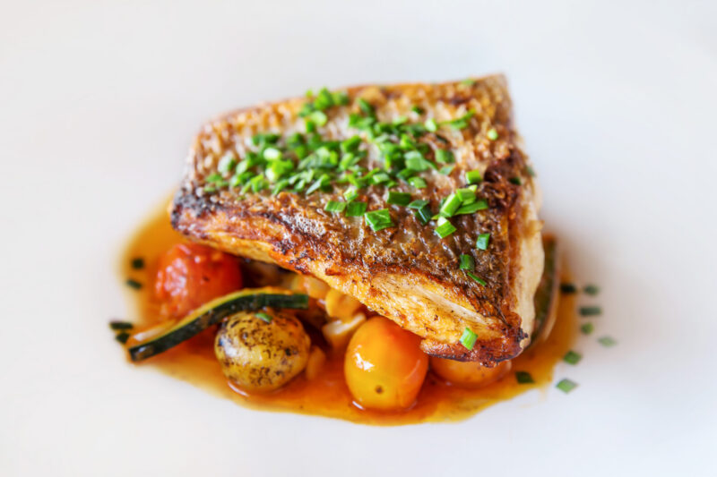 roasted snapper with citrus reduction