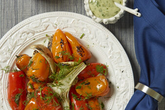 Roasted Summer Vegetables with Horseradish Aioli