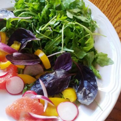 Roquette Salad with Pink Grapefruit