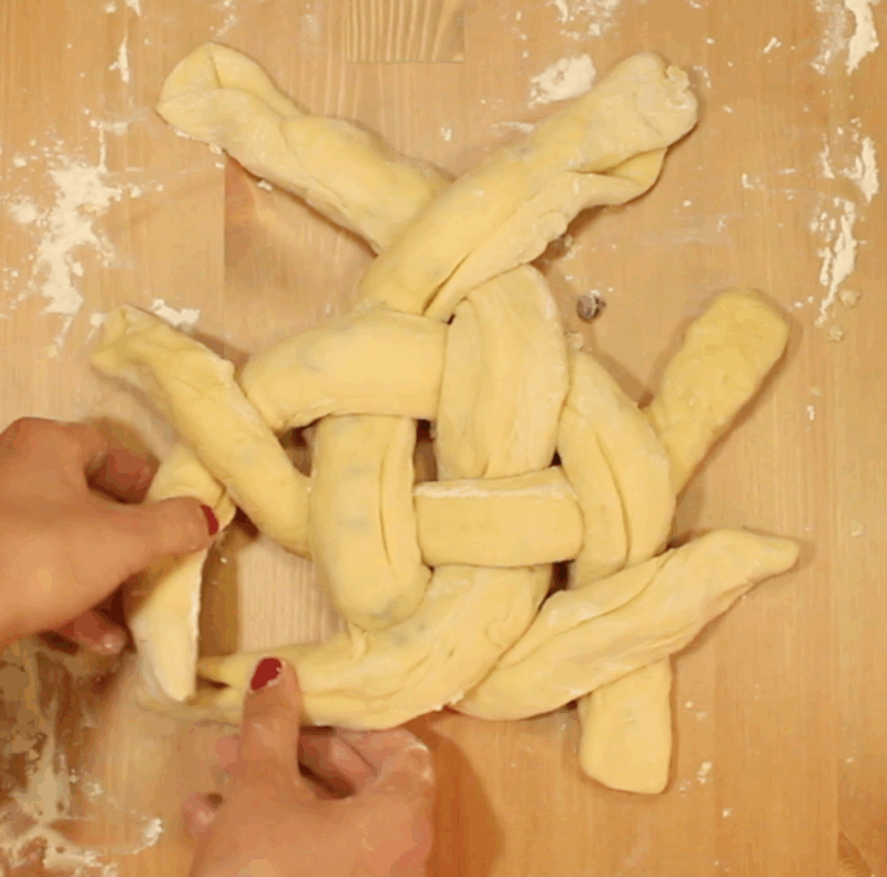 Cross each of the sides.