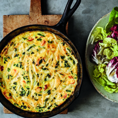 Smoked Salmon Frittata with Gruyère and Fresh Herbs