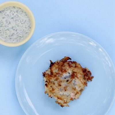 salmon stuffed latkes
