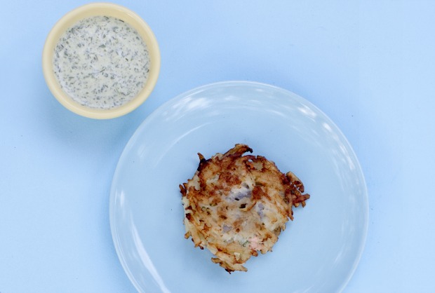 salmon stuffed latkes