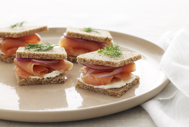 salmon tea sandwich