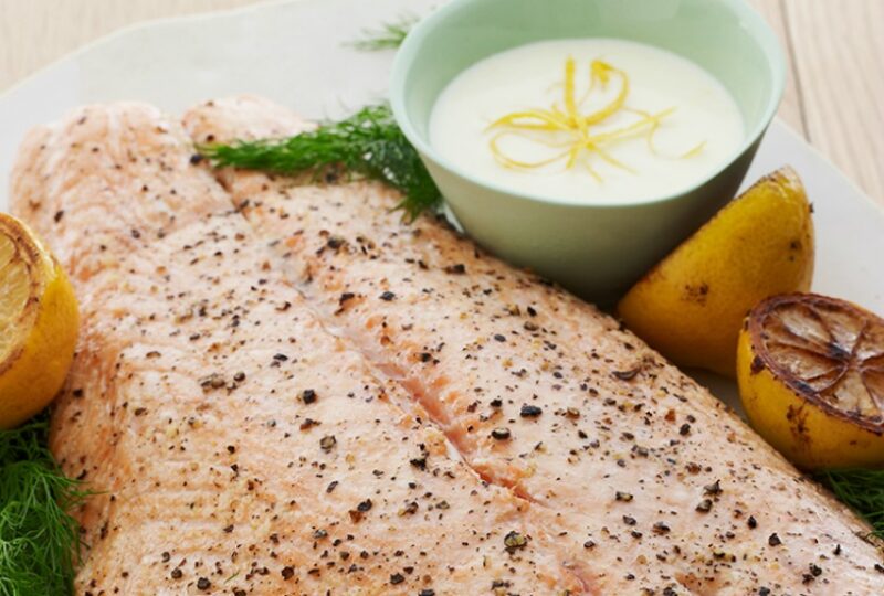 Salmon with Lemon Velvet Cream Sauce