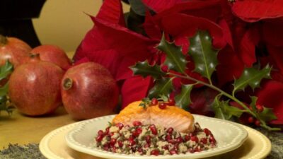 salmon with pomegranate