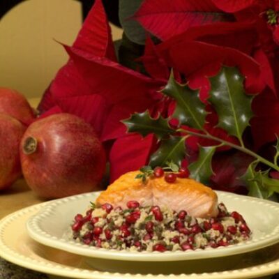 salmon with pomegranate